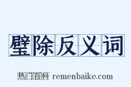 璧除反义词是什么意思的图片